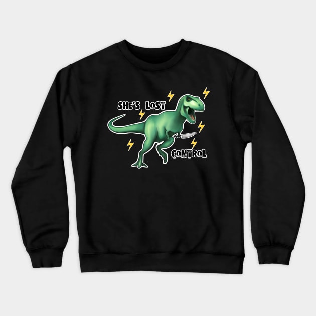 Dinosaur with knife Crewneck Sweatshirt by Meakm